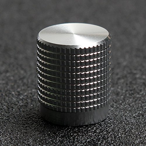 ELEDIY Solid Machined Metal Amplifier Knob 16 x 14mm - Silver (Pack of 4)