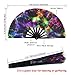 Amajiji Large Rave Folding Fan, Chinease/Japanese Handheld Fans, Perfect for Cooling, Decoration, Dance, Wedding, Gift (AM1)
