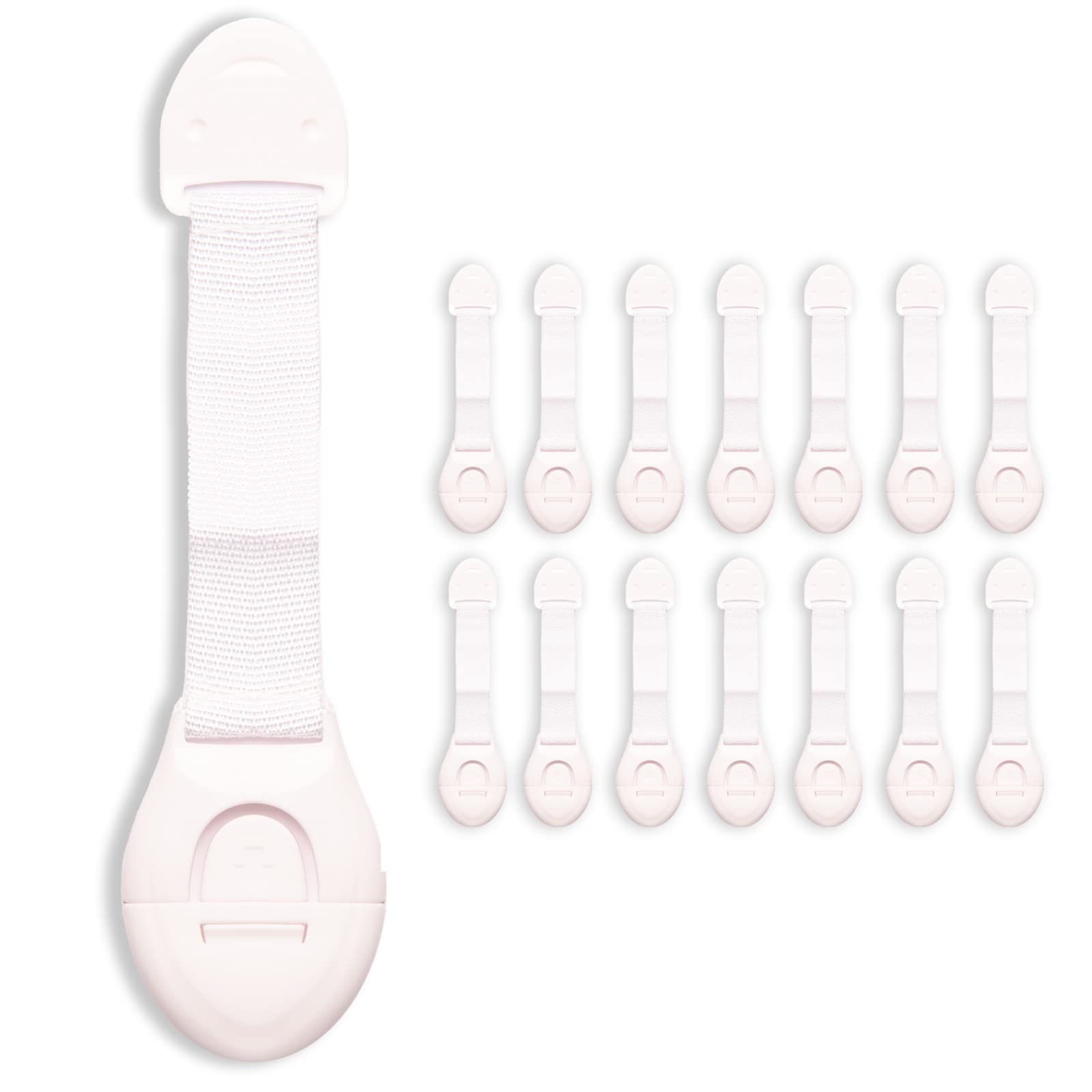 14 Pack Cupboard Locks for Children, Child Lock for Drawers, Baby Proofing Cabinet Fridge Drawer Kitchen Toilet Locks, Child Safety Locks for 1-3 Year Olds (Very Easy to Install)