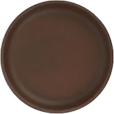 BESPORTBLE Purple Clay Flower Pot Tray - 4.72 Inch Round Ceramic Plant Saucer for Indoor and Outdoor Use Durable Water Catcher for Potted Plants
