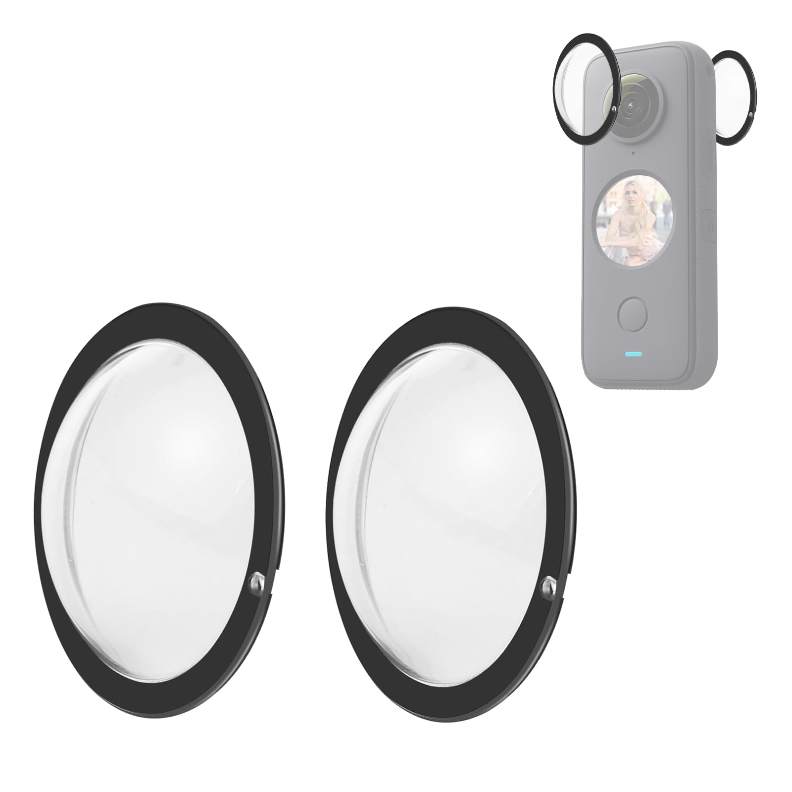 Photo 1 of PULUZ Lens Guard PC Protective Cover for Insta360 One X2, Sticky Lens Protector Case Action Camera Accessories
