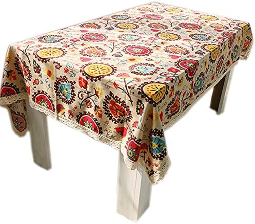 HongyuanBB Linen Cotton Table Cloth Table Cover 100*140cm