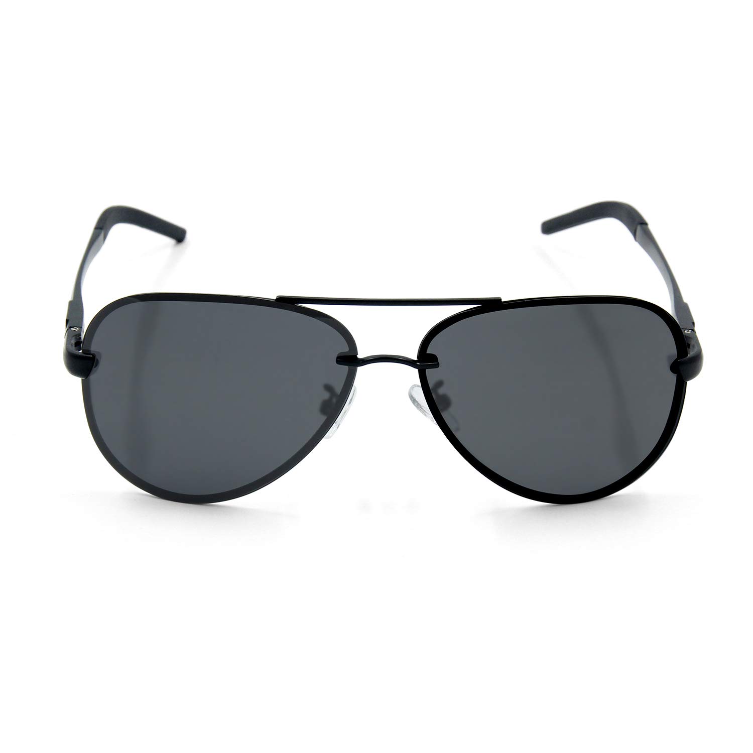 Nuanxin Pilot Aviator Polarized Sunglasses for Women Ladies Men Mirror TAC UV400 Protection Retro Vintage Unisex Design Black