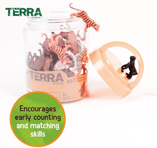 60 Figurines Animaux Sauvages Terra By Battat - Safari Miniatures - Jouet Éducatif 3+