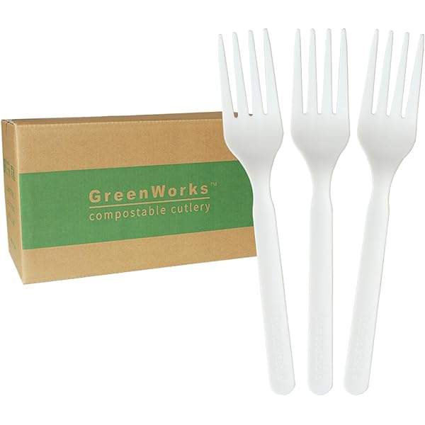 thumbnail image 2 of GreenWorks 3.3-inch Plant Starch Sporks | 1000-Count Eco-Friendly Disposable Cutlery 2 of 12
