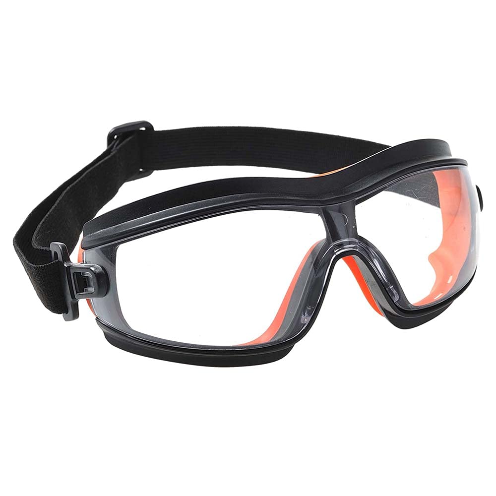 Portwest Slim Safety Goggle, Size: One Size, Colour: Clear, PW26CLR