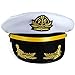 Funny Party Hats Yacht Captain Hat – Sailor Cap, Skipper Hat, Navy Marine Hat - Costume Accessories