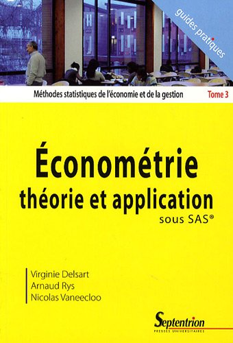 Économétrie, théorie et application sous SAS®