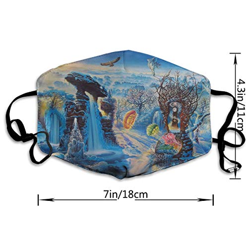Sam-Uncle Anti Dust Face Mouth Cover Mask Fantasy Landscape Art Anti Pollution Breath Healthy Mask