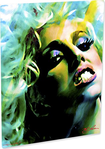 Lady Gaga Wall Art Print Signed Aluminum - Pop Wall Art Home Decor (Mascara Darkness)