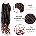 12 Inches 6 Packs Senegalese Spring Twist Hair with Curly Ends Short Ombre Crochet Hair Bounce Synthetic Crochet Braids Hair(T1B-27#)
