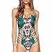 Weixinbuy Womens Floral One Piece Swimsuit Bathing Swimwear Push Up Padded