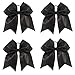 CN 4Pcs 7” Glitter Ponytail Holder Girls Sparkle Bow