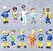 Astra Gourmet Fireman Sam Figures Toys - 12 Pcs Set Cartoon Doll Toys Cake Toppers for Kids - Fireman Party Supplies Figurines