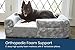 K9 Ballistics Easy Clean Dog Bed Washable Orthopedic, Urine Proof for Incontinent Dogs, Slip Off Cover (Medium (33″x27″x10″), Black Star Micro & Cream Fur)thumb 4