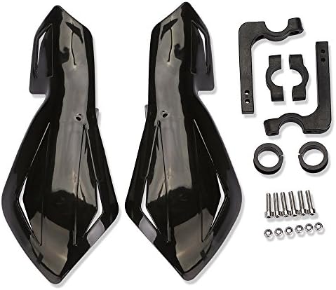 ZEWAN Universal 7/8" Handlebar Grip Protector Dirtbike ATV Motorcycle Bar Hand Guards Handguard (Black)