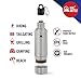 The Original Beer Cooler - Ice2Bottle - Cold Beer - Beer Keeper - Stainless Steel Bottle Insulator - Beer Holder - Fits 12oz Bottles - Includes Bottle Opener & Keychain Carabiner (Stainless Steel)
