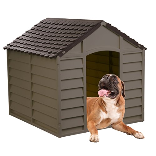 Starplast Large Dog Kennel 1 Outdoor Plastic Pet House, Weather