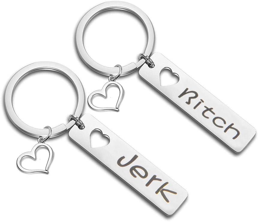 AKTAPBoy Friend Keyring Bitch Jerk Keychains Set Movie Inspired Gift