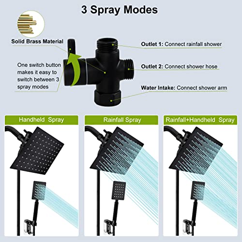 All Metal Rain Shower Head With Handheld Spray, 78\