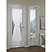 Rose Home Fashion Voile French Door Curtains/Panel 40W by 72L Inches-Voile White