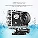 Action Camera HD 1080P Sports Camera Waterproof 30M (IP68) Underwater Camera 12Mp Motorcycle Helmet WiFi Action Cam Bike Forehead Cycling Snorkeling Climbing with Mounting Kit for Kids DveeTech