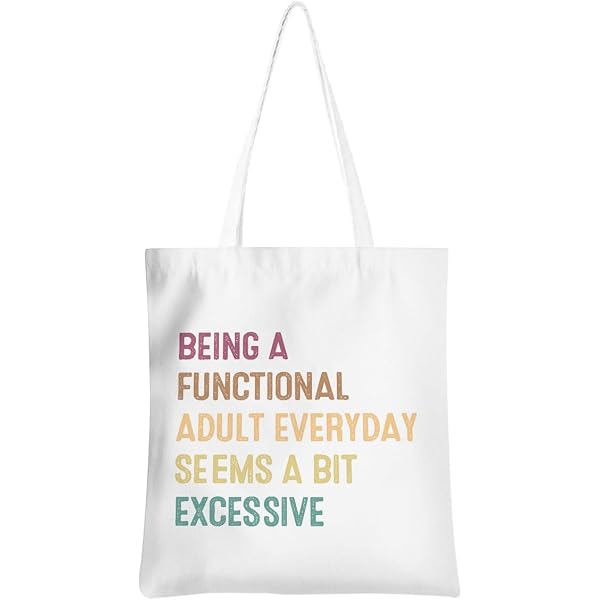 WAITPI Funny 'That's A Terrible Idea What Time' Canvas Tote Bag For Women - White 38x40cm