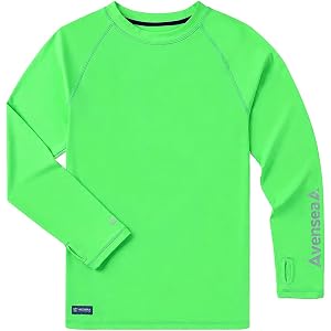 AVENSEA Boys Rash Guard Swim Shirt UPF 50+ Long Sleeve,Instant Cooling UV Sun Protection Toddler Kids Shirts for Beach Surf（G