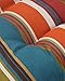 Pillow Perfect Stripe Indoor/Outdoor Chair Seat Cushion with Ties, Tufted, Weather, and Fade Resistant, 18.5