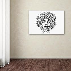 Jimi Hendrix by Octavian Mielu, 30x47-Inch Canvas