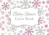 Baby Shower Guest Book: Pink Baby It's Cold Outside Advice for Parents and Gift Log by M2MParty Designs