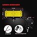 2 PCS 7 Inch Yellow Led Light Bars 96 PCS Led 13824LM Quad Row Waterproof Spot Led Pod Fog Driving Light on Rainy Snowy Day for Truck Off Road Jeep SUV Front Bumper UTV ATV
