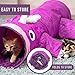 Pet Craft Supply Magic Mewnicorn Multi Cat Tunnel Boredom Relief Toys with Crinkle Feather String for Dogs, Cats, Rabbits, Kittens and Guinea Pigs for Hiding Hunting and Resting