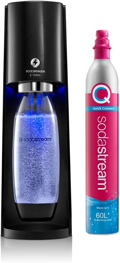 Sodastream Electric Terra Sparkling Water Maker 60L CO2 Quick Connect Black