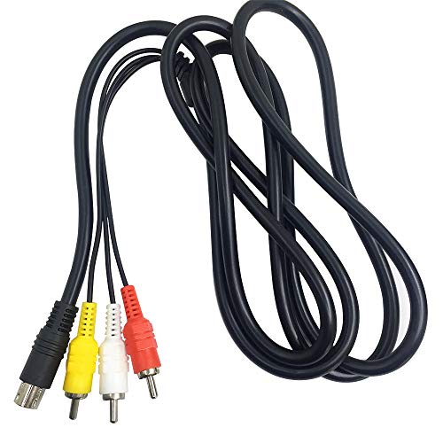 AFUNTA 6 Feet Standard AV Cable RCA Connection Cord Compatible Sega