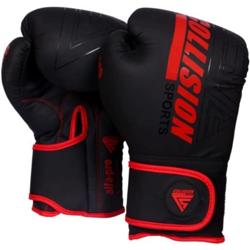 Collision Sports Professional Boxing Gloves | MMA Sparring boxing gloves For Training | Fighting Ventilated Multi-Layered Muay Thai Gloves