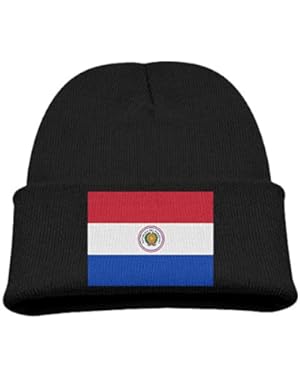 Flag Of Paraguay Kid's Hats Winter Funny Soft Knit Beanie Cap Children Unisex