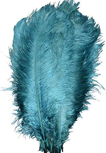 AABABUY10pcs Ostrich Feathers 16-18inch(40-45cm) for Home Wedding Party Decoration (Teal)