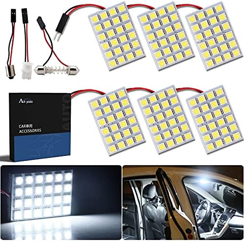 Autoyuzu Ledルームランプ 24連 5050 車用 ドームライト T10 Ba9s花飾り 3