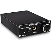 FX-Audio DAC-X6 Headphone amp Mini HiFi 2.0 Digital Audio Decoder DAC Input USB/Coaxial/Optical Output RCA/Headphone Amplifier 24Bit/96KHz DC12V (Black)