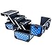 SHANY Premier Fantasy Professional Makeup Train Case Cosmetic Box Portable Makeup Case Organizer Jewelry storage with Locks, 3 Trays,Makeup Brush Holder and Cosmetics Mirror - Divine Blue