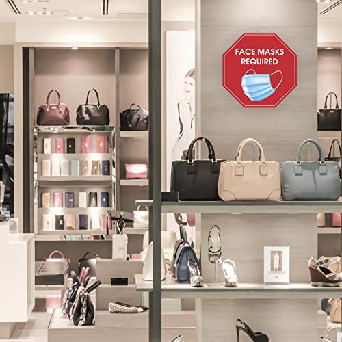 Acessorz Wear Mask Sign Decal Sticker Face Masks Required Attention