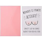 Breast Cancer Support Card for Women Cancers Patient Encouragement Gifts for Woman Funny Get Well Soon Card for Cancers Patient Christmas Birthday Gift for Women Breast Cancer Awareness Accessories