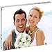 unum Clear 8x10 Acrylic Picture Frame: 30MM Magnetic Floating Picture Frames - Frameless Double Sided Photo Holder/Document Display Stands - 8 x 10 Inch Acrylic Block Frame for Desk, Shelf or Table