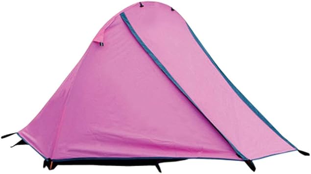 Amazon テント ワンタッチテントサンシェードテント 屋外用キャンプテント 1 2名用 二重デッキ 雨防止の日焼け止め防水 ピクニックビーチパークに最適芝生フィールド登山ハイキングツーリズムピンク 通気性 お花見 運動会 釣り 防災 登山用 qなどに最適