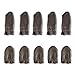 BUTUZE Cowhide Felting Thimbles -10 Pieces Felting Finger Protectors -Leather Finger Cots for Leather Craft DIY/Leather Sewing/Leather Working