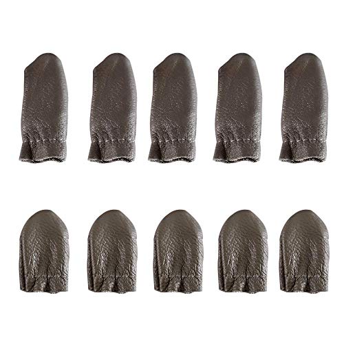 MIUSIE Cowhide Felting Thimbles -10 Pieces Felting Finger Protectors -Leather Finger Cots for Leather Craft DIY/Leather Sewing/Leather Working - Thumbnail 3