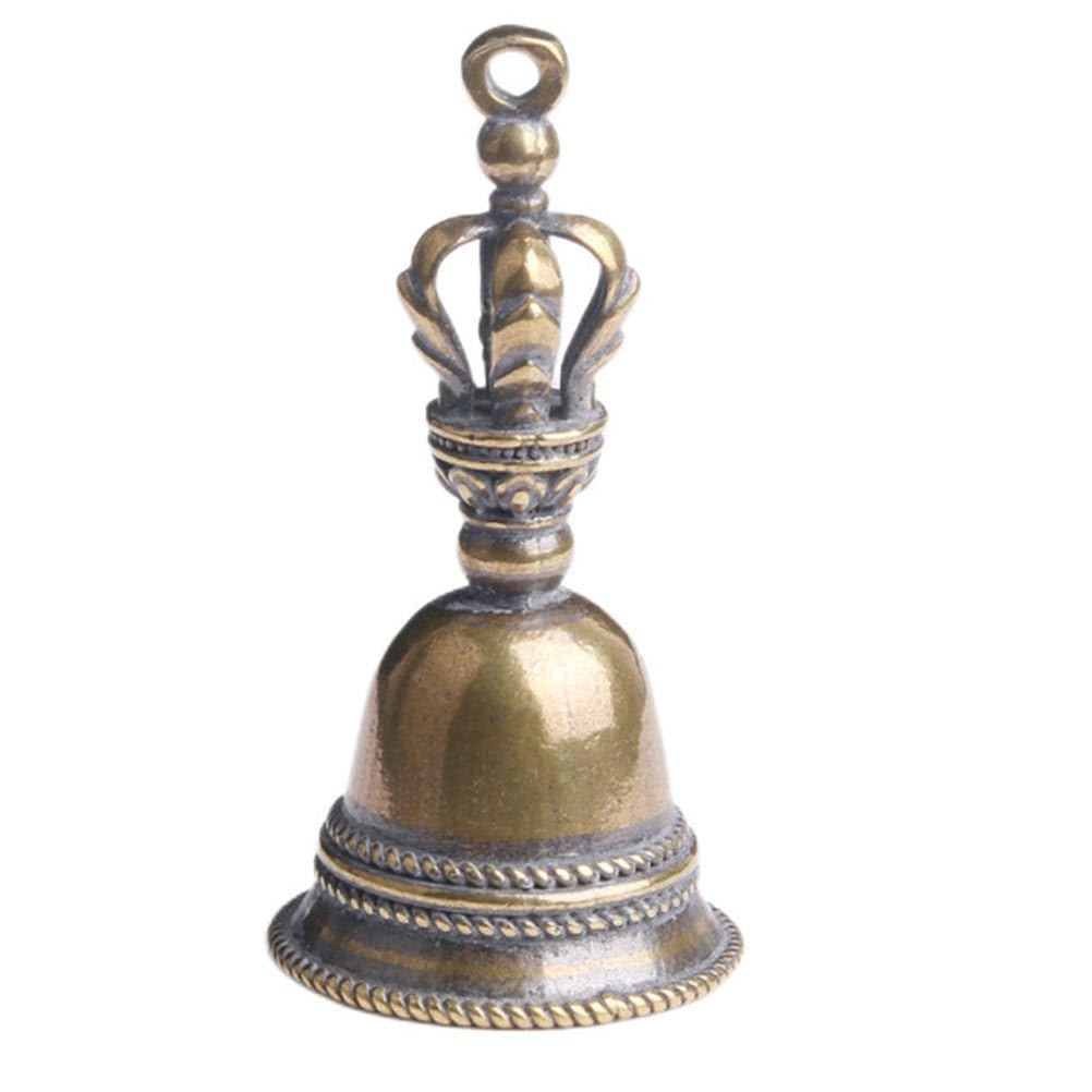 Holibanna Brass Bell Pendants Keychain Pendant Mini Hand Rattle Ornament 1.91 X 1.00 X 1.00 Inch 2Pcs Stylish Bag Decoration Craft Accessories