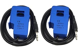 SazkJere 2Pcs SCT-013-000 100A 1V Non-invasive Split Core Current Transformer Sensor SCT013 0-100A