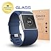 QIBOX Premium HD Clear Tempered Glass Screen Protector for for Fitbit Surge Fitness Superwatch 9H Hardness Multi-layer Explosion-proof and Anti-Bubble Screen Guard